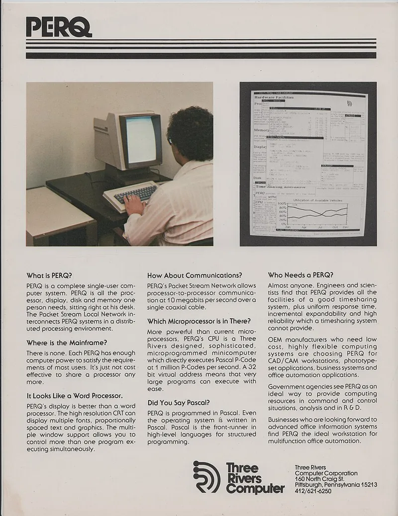 Three Rivers Computer Corp. PERQ home computer